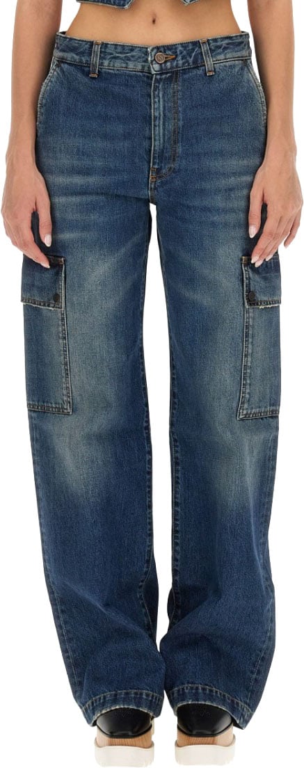 Stella McCartney Cargo Jeans Blauw