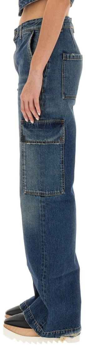 Stella McCartney Cargo Jeans Blauw