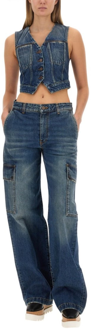 Stella McCartney Cargo Jeans Blauw