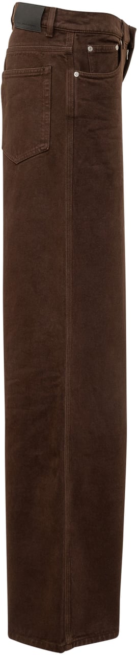 Stella McCartney Stella McCartney Pantaloni Marroni a Gamba Larga Bruin