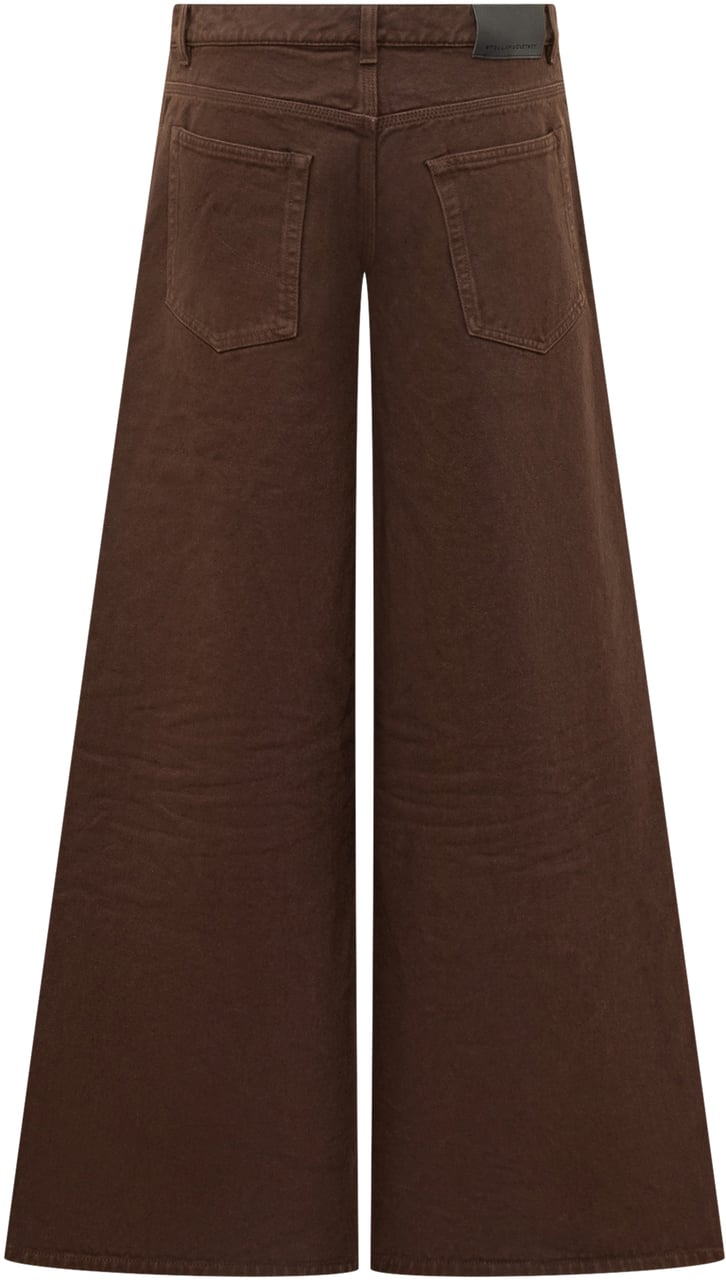 Stella McCartney Stella McCartney Pantaloni Marroni a Gamba Larga Bruin