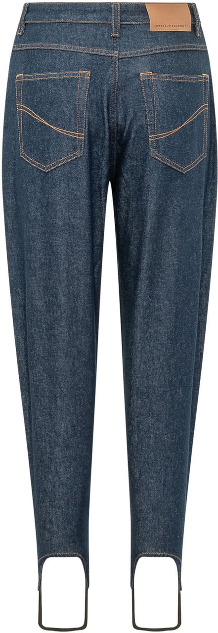 Stella McCartney Pantaloni Slim con Staffe Blauw