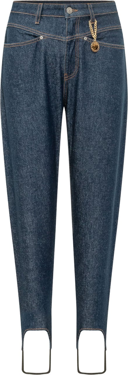Stella McCartney Pantaloni Slim con Staffe Blauw