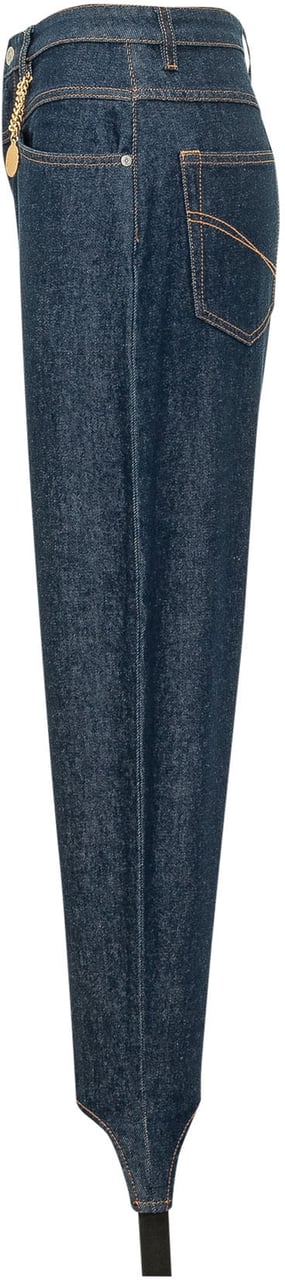 Stella McCartney Pantaloni Slim con Staffe Blauw