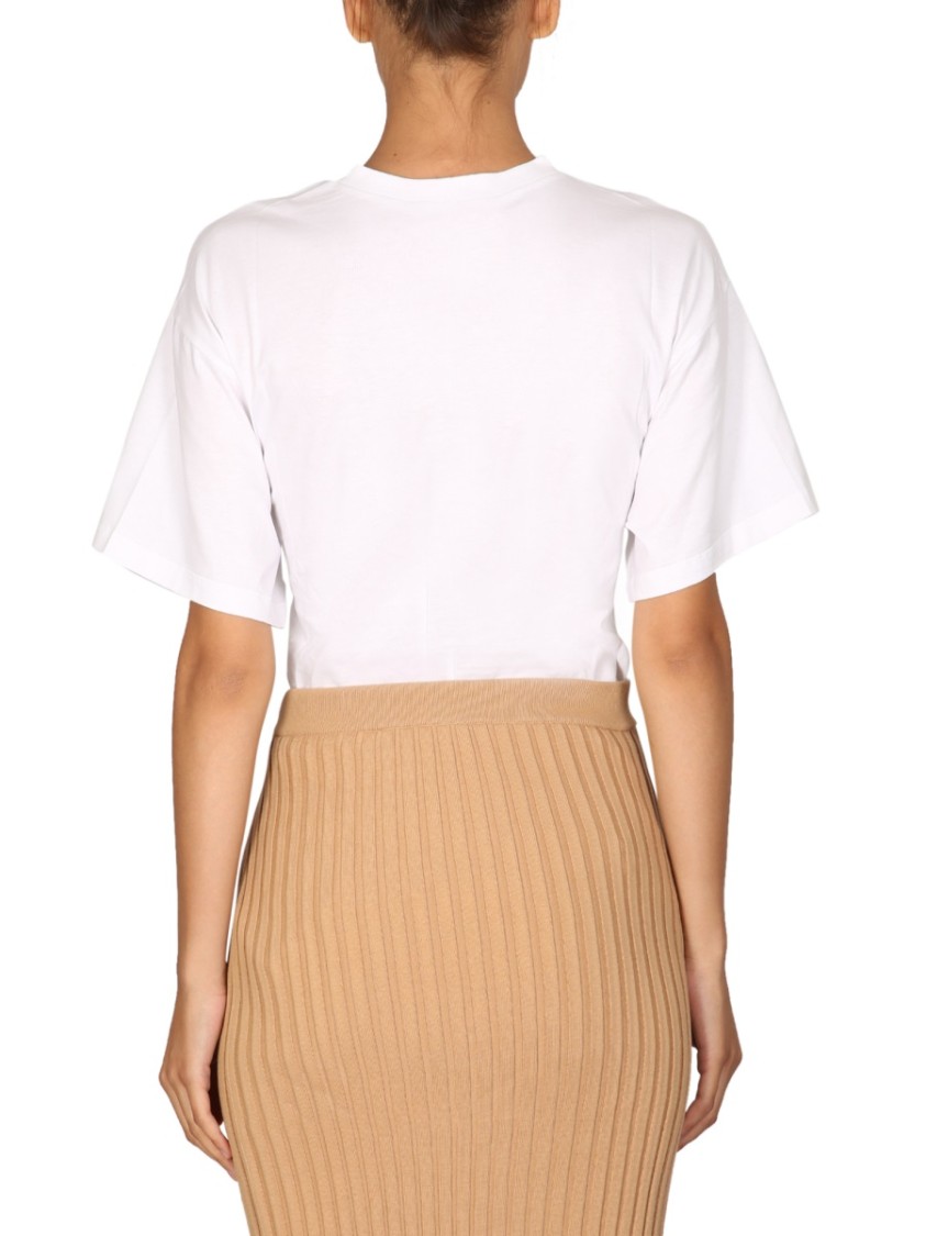 Stella McCartney Twisted Front Design T-Shirt Bruin