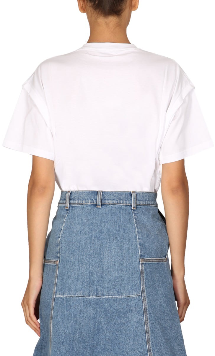Stella McCartney Crystal Logo T-Shirt Blauw