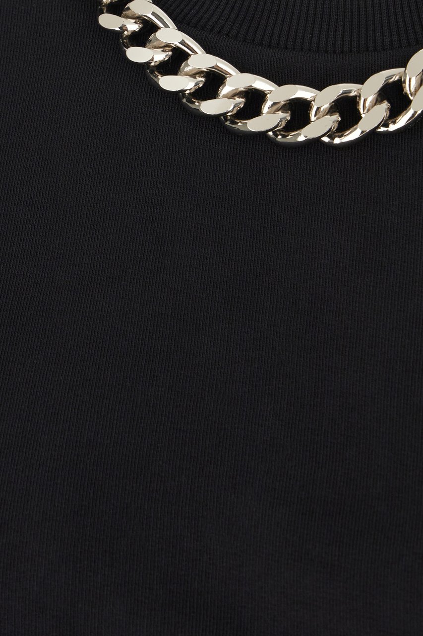Stella McCartney Stella McCartney Black cotton oversize sweatshirt Zwart