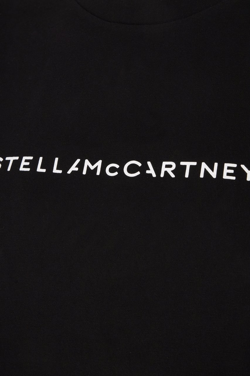 Stella McCartney Stella McCartney Black cotton oversize t-shirt Zwart