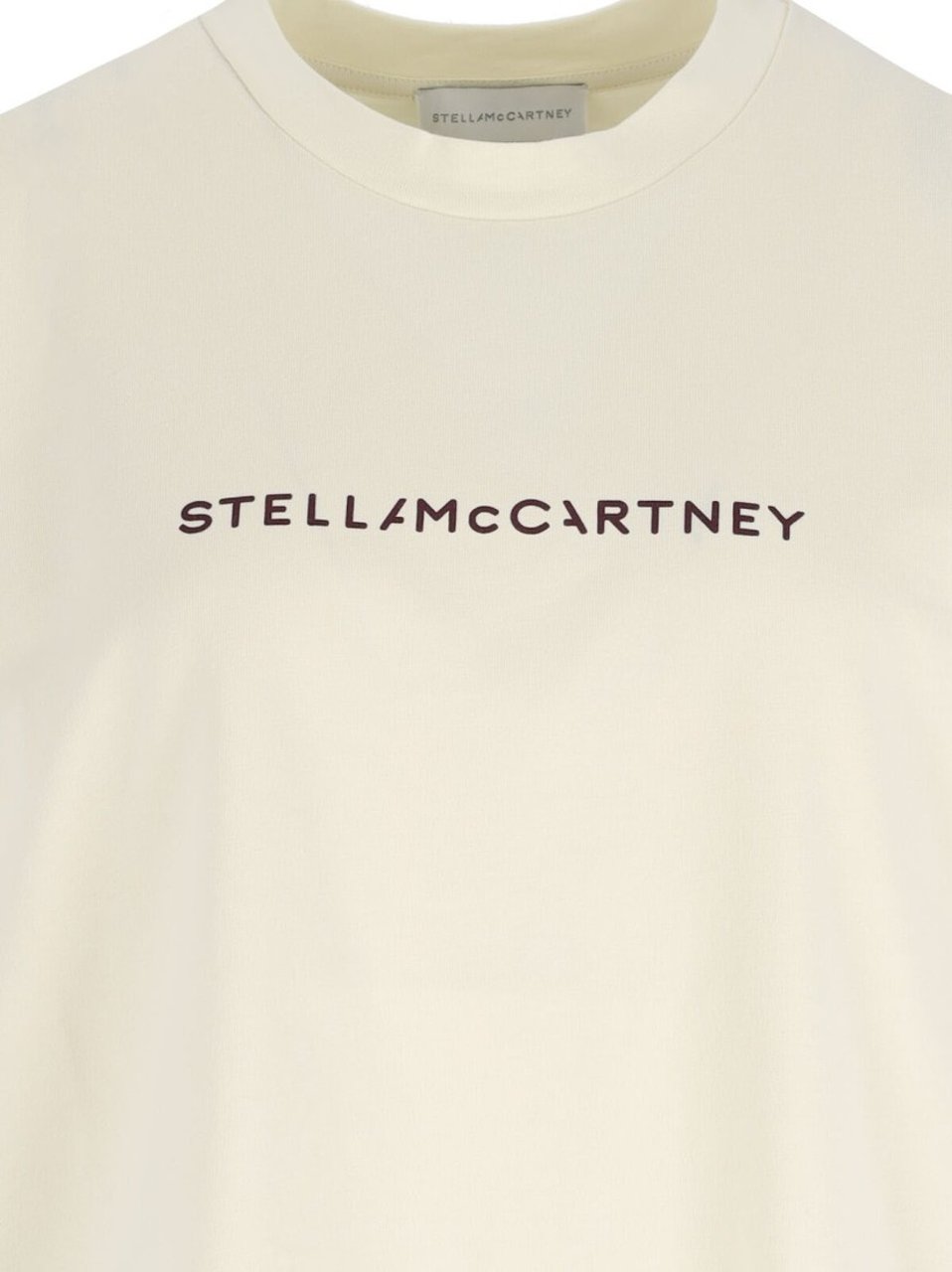 Stella McCartney Logo T-Shirt – Ivory Neutraal