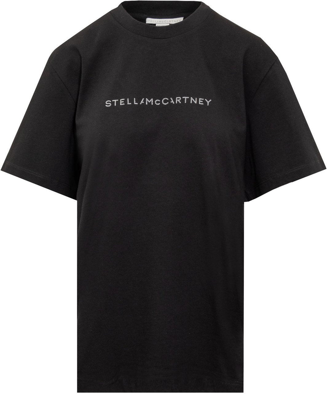Stella McCartney T-Shirt Iconic Glitter Zwart