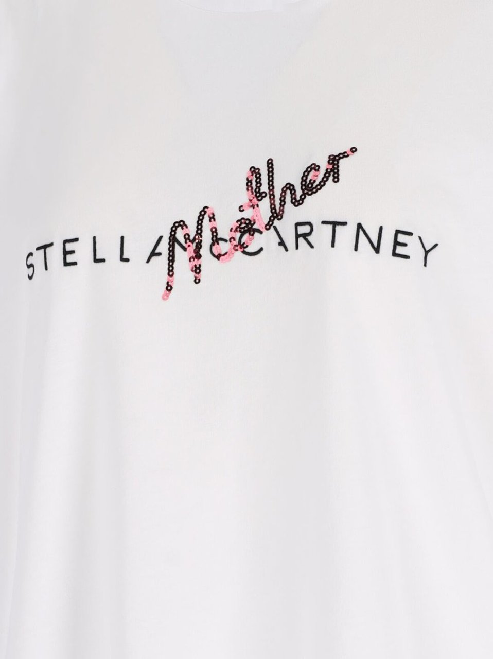 Stella McCartney Logo Sequin T-Shirt – White Wit