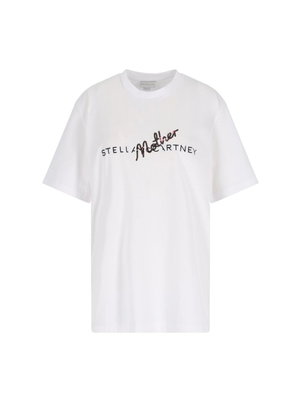 Stella McCartney Logo Sequin T-Shirt – White Wit