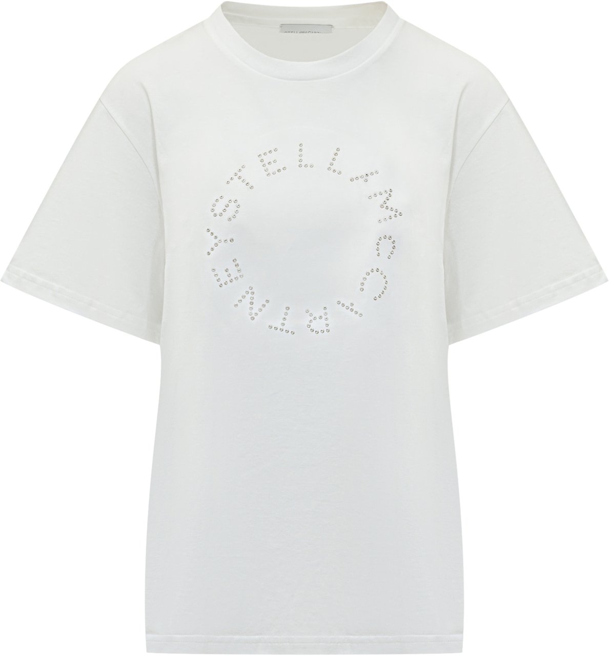 Stella McCartney T-Shirt Con Logo A Borchie Wit