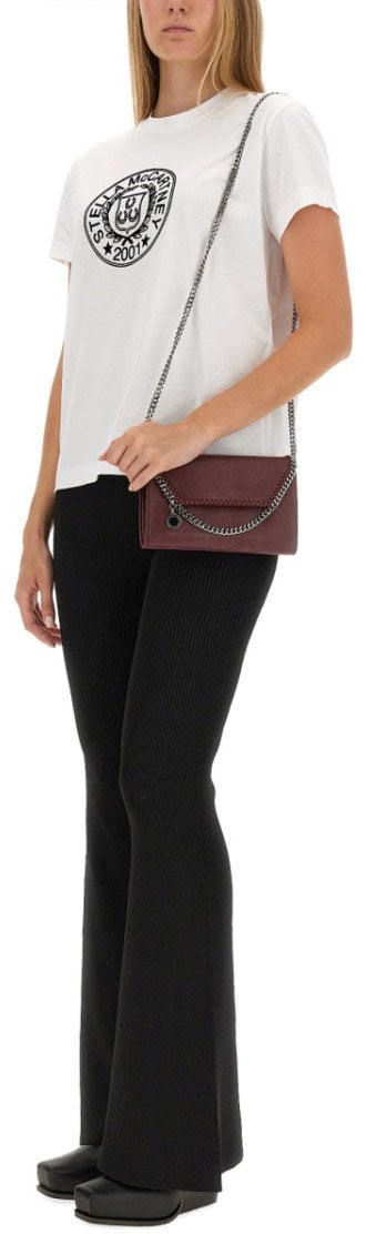 Stella McCartney Round Neck T-Shirt With Bold Logo Print Wit