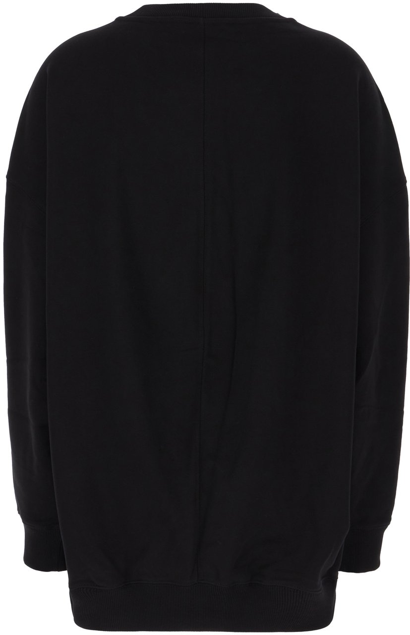 Stella McCartney Stella McCartney Black cotton oversize sweatshirt Zwart