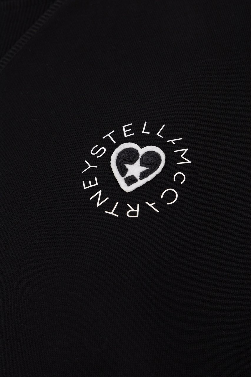 Stella McCartney Stella McCartney Black cotton oversize sweatshirt Zwart