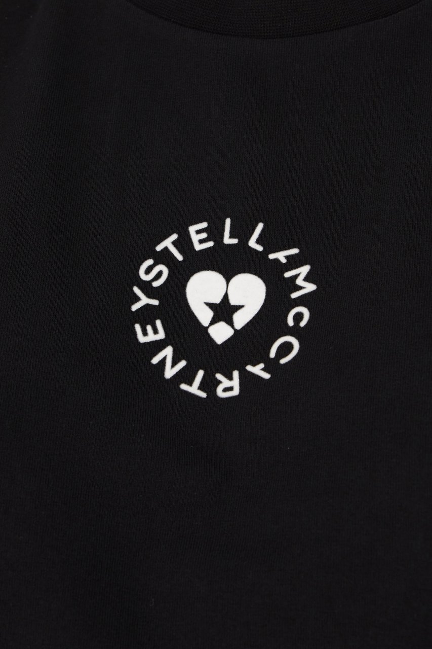 Stella McCartney Stella McCartney Black cotton t-shirt Zwart
