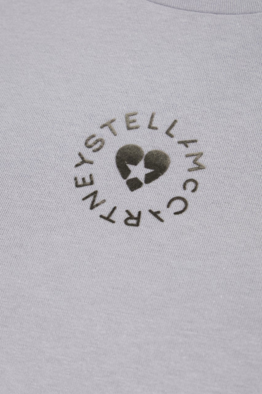 Stella McCartney Stella McCartney Light grey cotton t-shirt Grijs