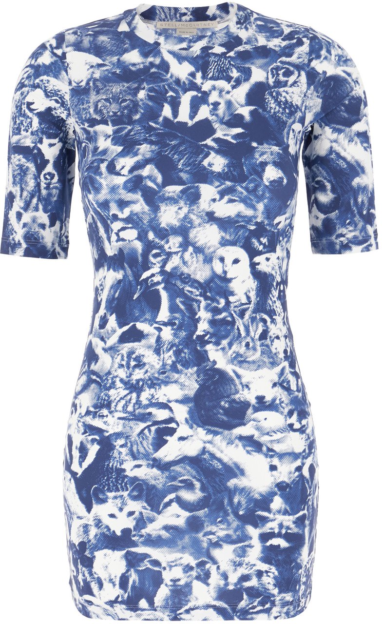 Stella McCartney Stella McCartney Printed stretch nylon mini dress Divers