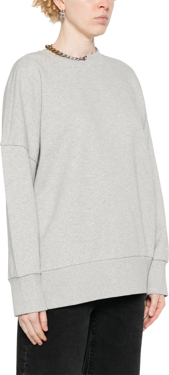 Stella McCartney Black Sweatshirt Oversized Chain Cotton Sweatshirt Wit
