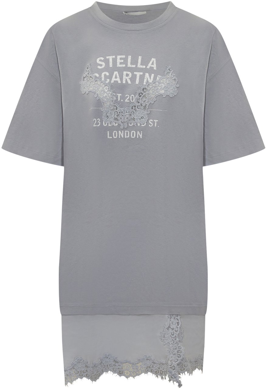Stella McCartney Abito Sottoveste in Pizzo Grijs
