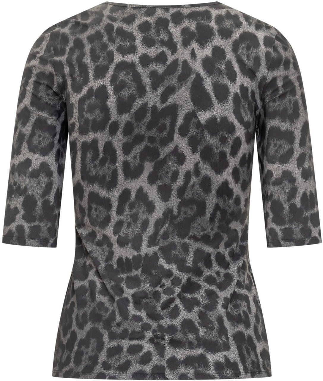 Stella McCartney Top Stampa Leopard Donkergrijs