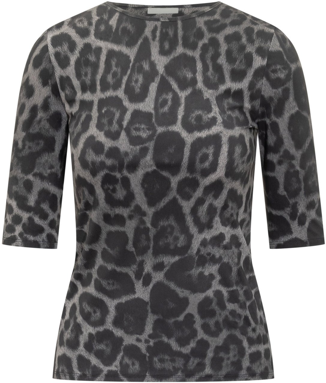 Stella McCartney Top Stampa Leopard Donkergrijs