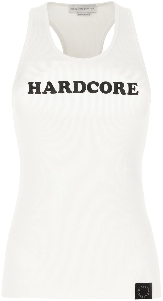 Stella McCartney Stella Mccartney White stretch cotton tank top Wit