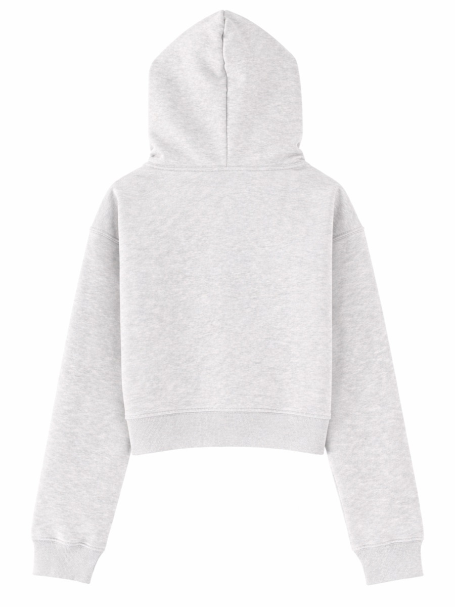 Stella McCartney Light Grey Circular Embossed Hoodie Wit