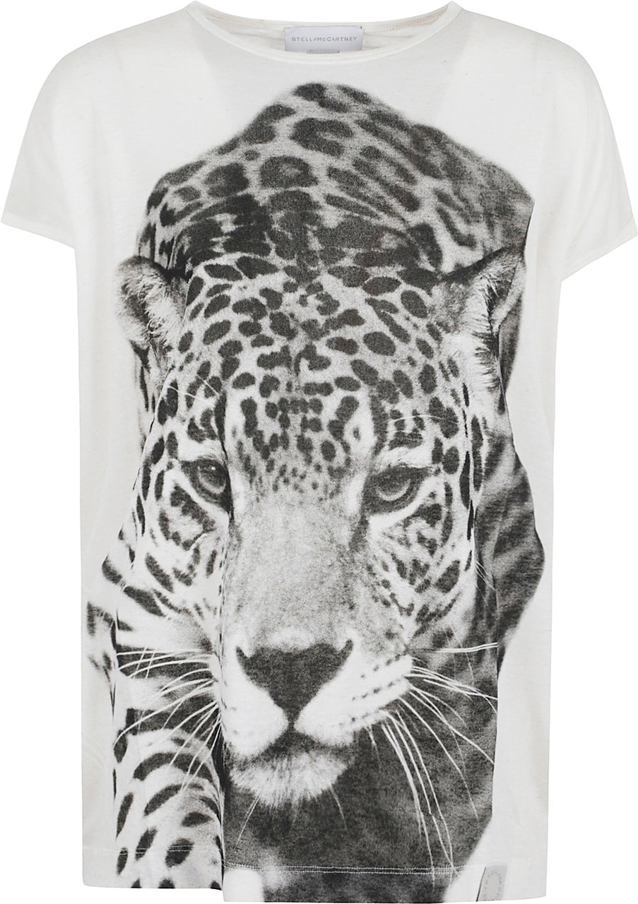 STELLA McCARTNEY Cloud Leopard T Shirt Beige