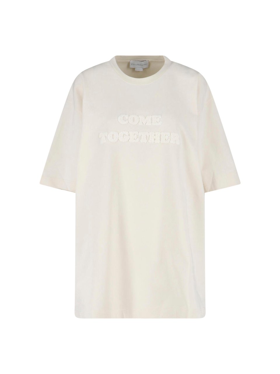 Stella McCartney Cream Come Together Relaxed T-Shirt Neutraal