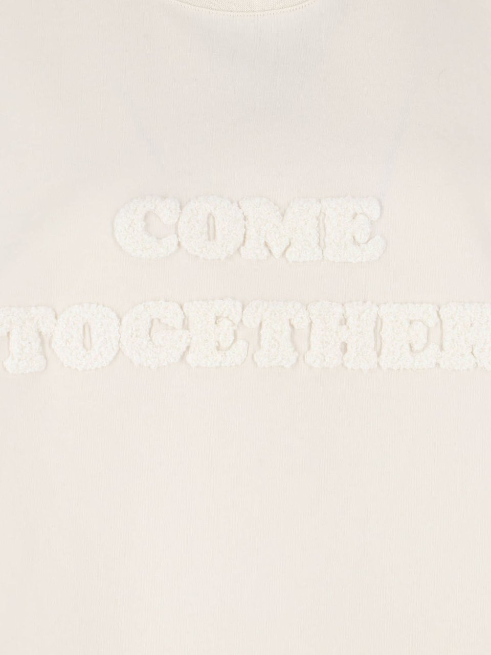 Stella McCartney Cream Come Together Relaxed T-Shirt Neutraal