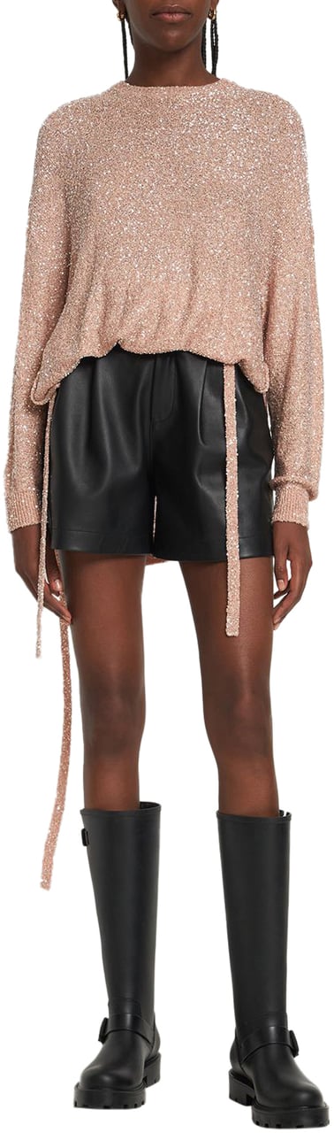 Stella McCartney Light long pink asymmetric sweater Roze