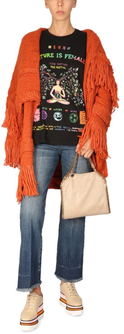 Stella McCartney Knitted Textured Coat Rood