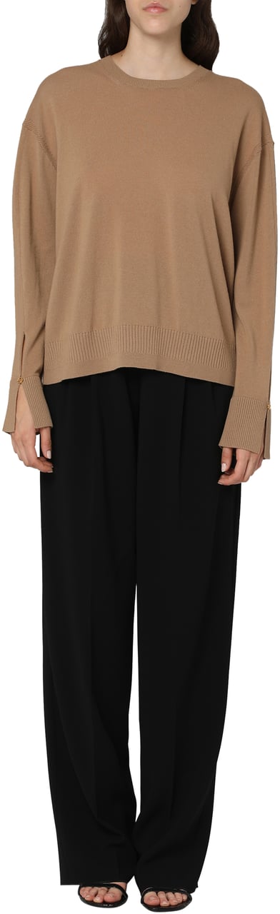 Stella McCartney Crew-neck wool sweater Neutraal