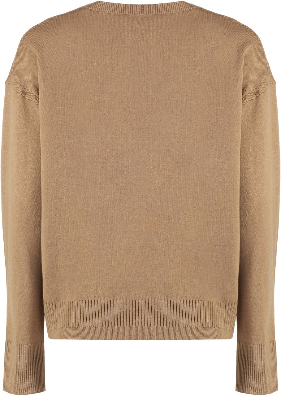 Stella McCartney Crew-neck wool sweater Neutraal