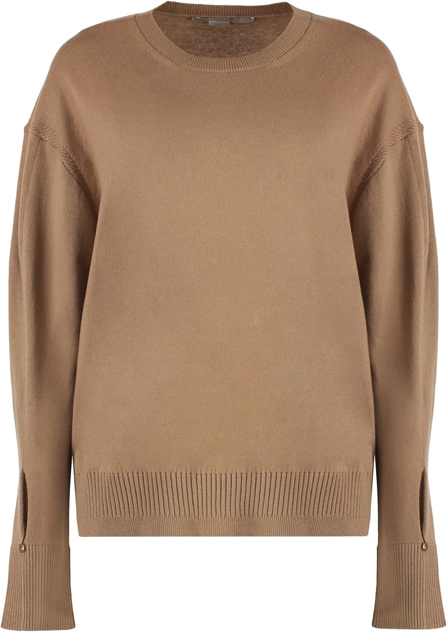 Stella McCartney Crew-neck wool sweater Neutraal