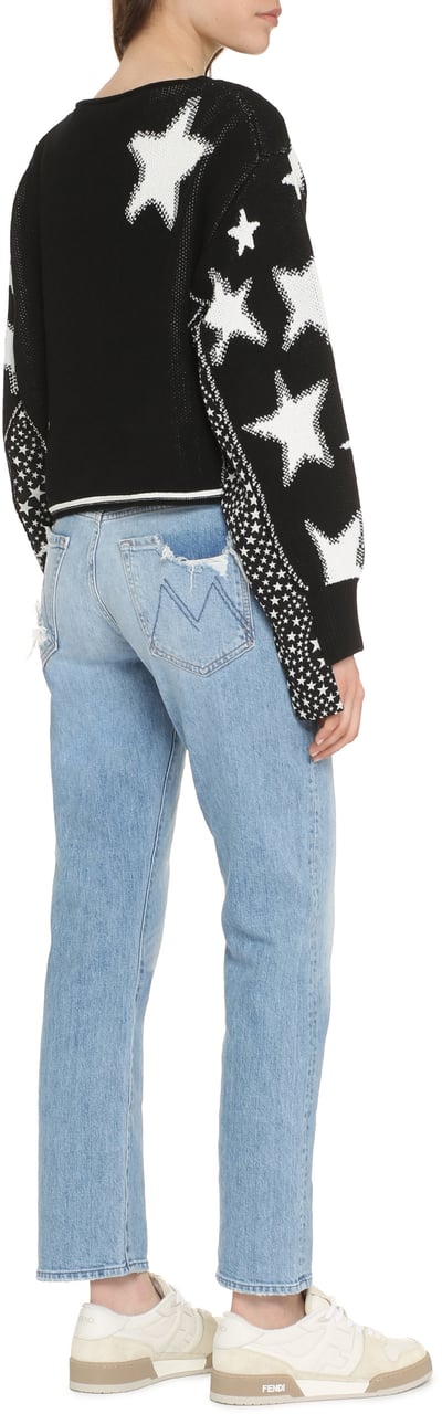 Stella McCartney Long sleeve crew-neck sweater Zwart