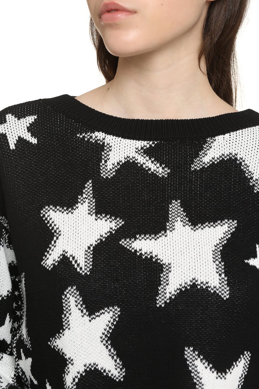 Stella McCartney Long sleeve crew-neck sweater Zwart