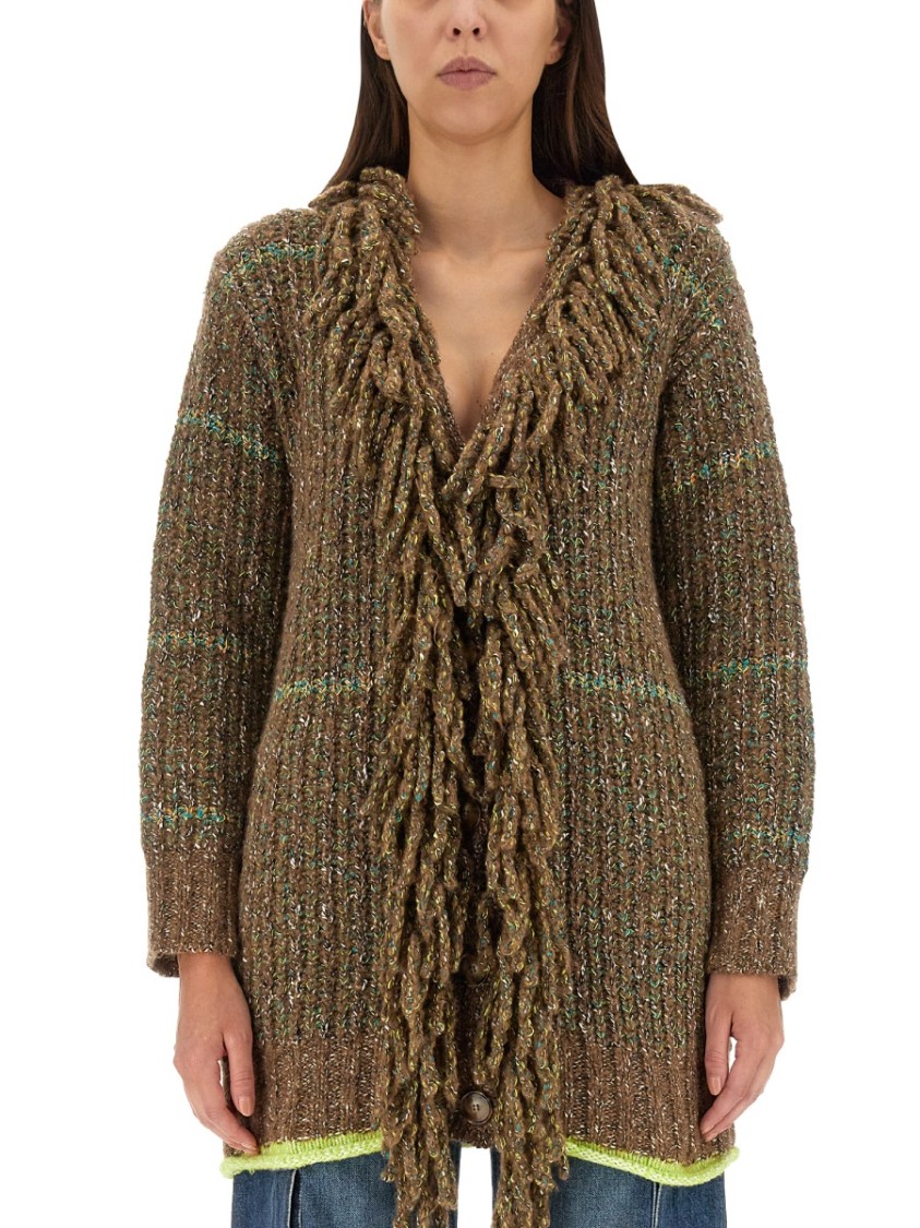 Stella McCartney Wool Blend Cardigan Bruin