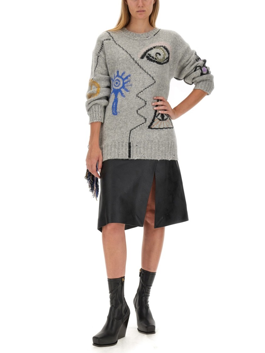 Stella McCartney Artwork Sweater Grijs
