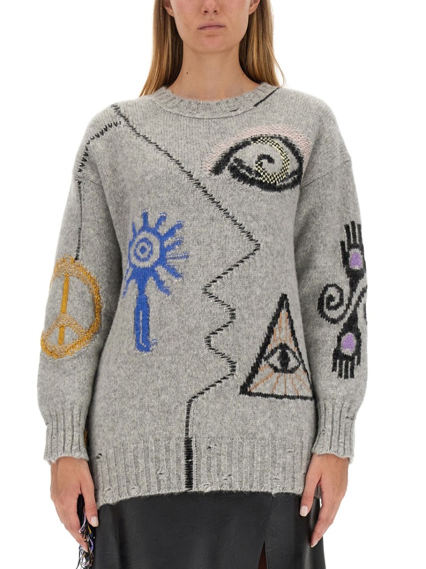 Stella McCartney Artwork Sweater Grijs