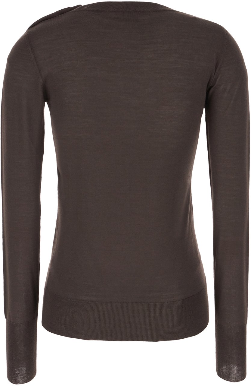 Stella McCartney Stella McCartney Dark brown wool sweater Bruin