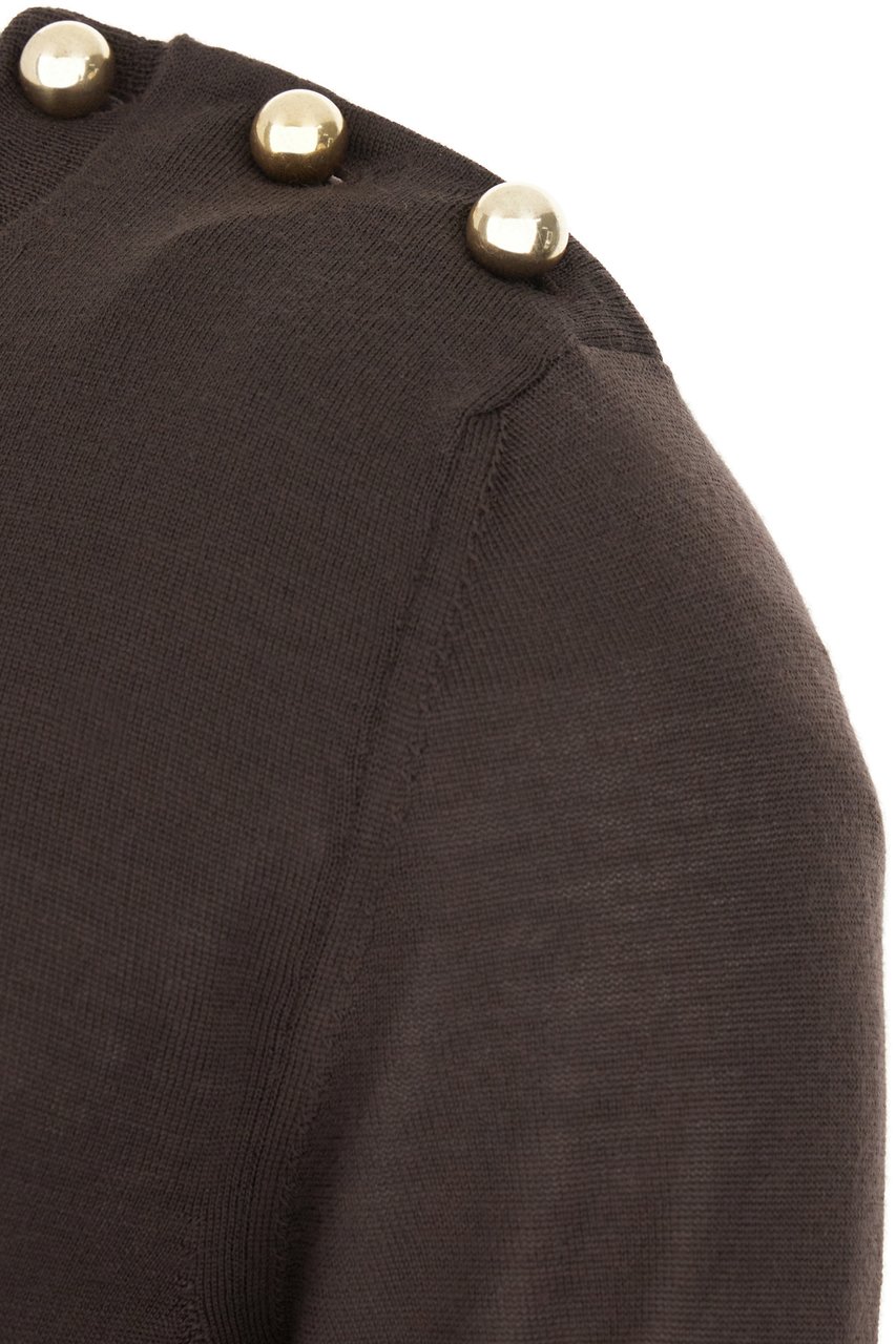 Stella McCartney Stella McCartney Dark brown wool sweater Bruin