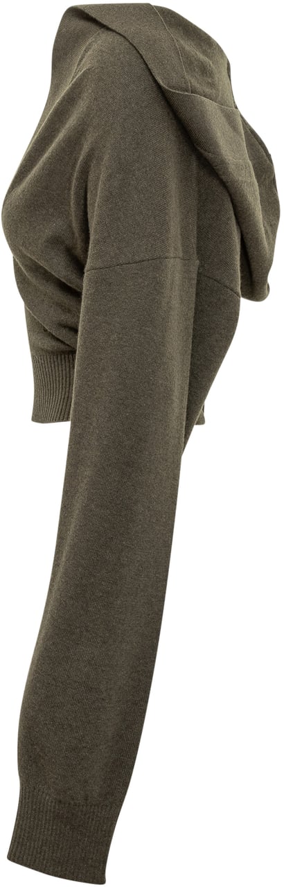 Stella McCartney Stella McCartney Pullover Verde Corto con Scollo a V Groen