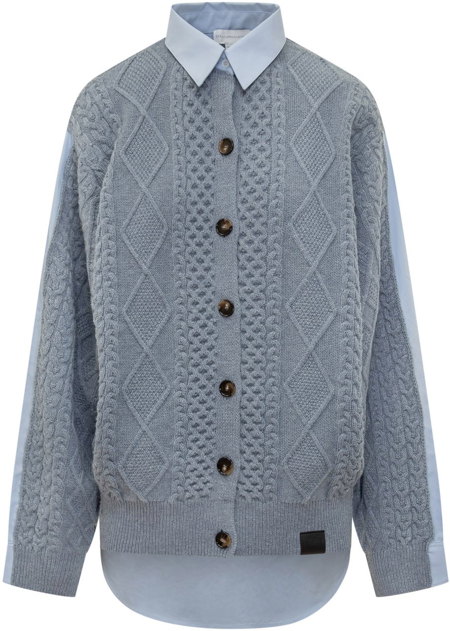 Stella McCartney Camicia Con Inserti A Treccia Lichtblauw
