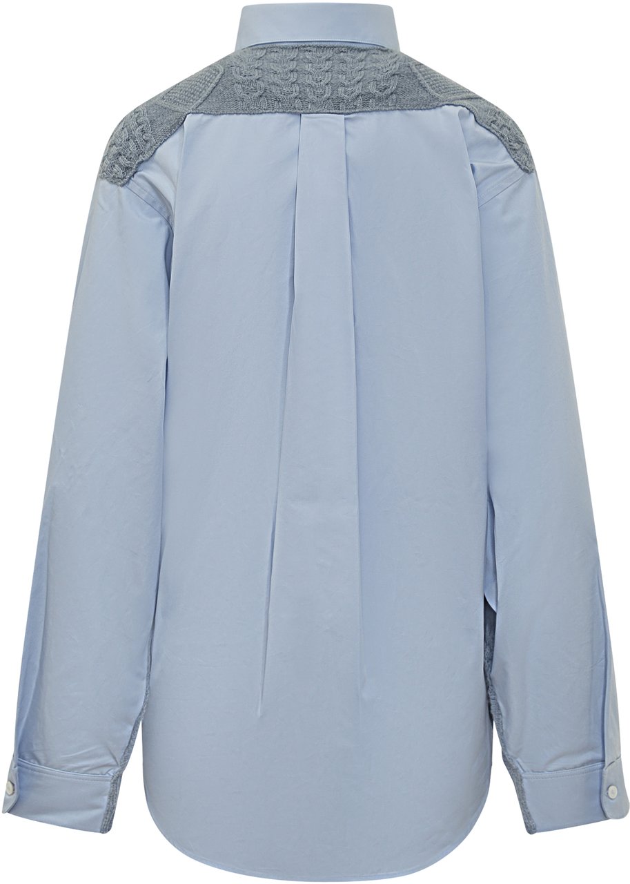 Stella McCartney Camicia Con Inserti A Treccia Lichtblauw