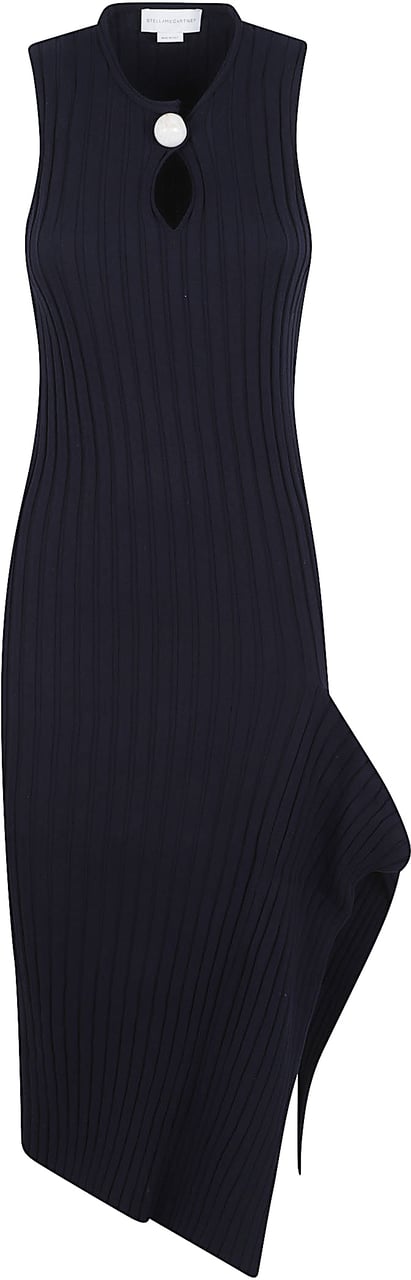 STELLA McCARTNEY Cotton Ribbed Dress Lichtblauw