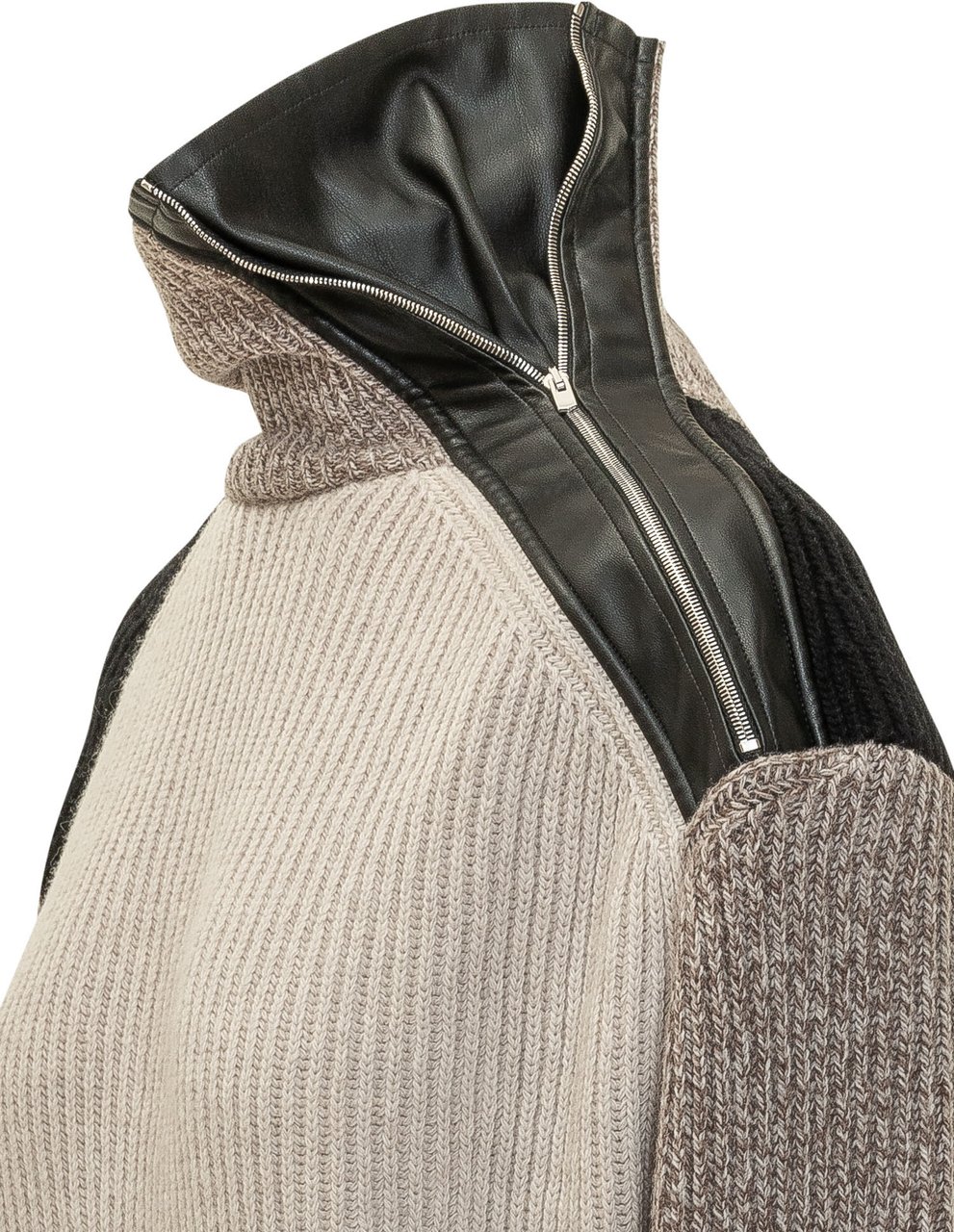 Stella McCartney Maglia a Coste con Collo Alto Wit