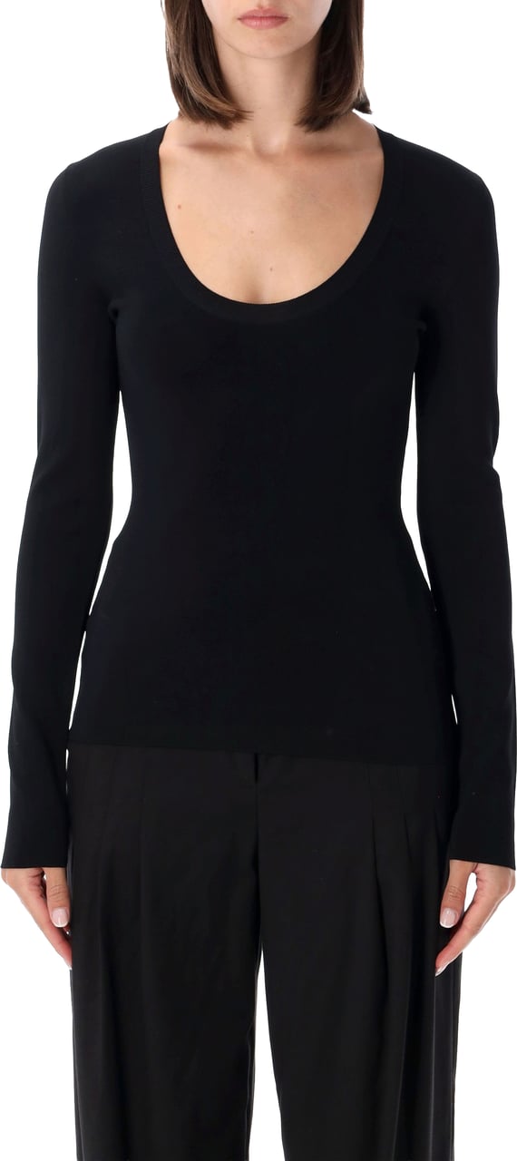 Stella McCartney Compact Knit Top Nero Zwart